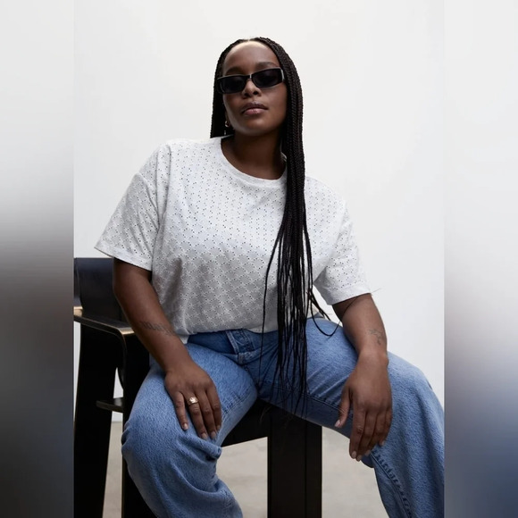 Mango [M] Openwork  cotton-blend T-shirt - Picture 7 of 9